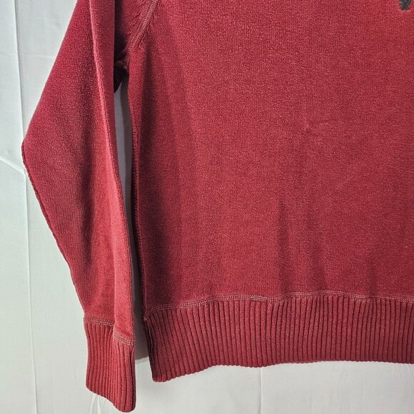 American Eagle Outfitters Sweater Mens Medium Red Crew Neck Cotton Pullover - Picture 7 of 11